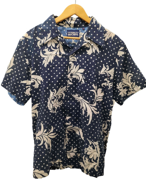 ティグルブロカンテ TIGRE BROCANTE ドット 総柄 開襟 S/S アロハ シャツ メンズ JPN:2
